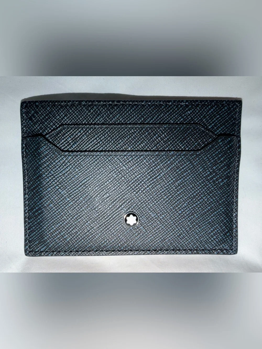 Montblanc Sartorial Card Holder 5cc in Tweed Blue